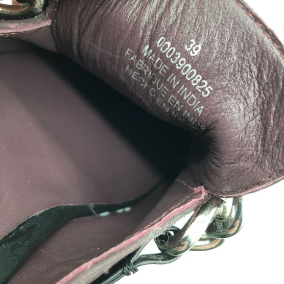 Free People Womens Vida Mule Slip On Leather Chain Brown 39 US 8.5 - Picture 9 of 9